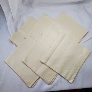 VTG Set Of 6 Beige Linen Napkins 16x16 Inches For Dining & Events
